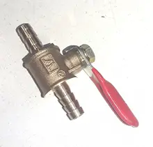 Pipe-Fittings Valve Ball Hose Barb Inline Water-Oil Brass Shutoff 6mm-12mm Air-Gas