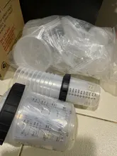 Taza mezcladora de pintura con pistola pulverizadora, taza mezcladora de pintura, 160/400/600/800ml, depósito PPS tipo H/O, taza de medida desechable PPS, 10 Uds.