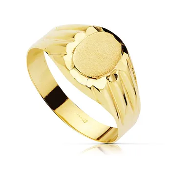 

Stamp 18k gold cadet hollow smooth 8x6mm. Galloneado [AB2397]