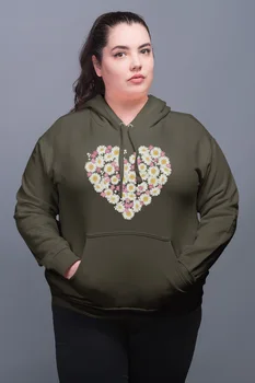 

Angemiel Flowers to Wear Green Women 'S Hooded Sweatshirt