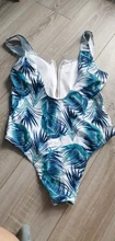 One-Piece Swimsuit Monokini Beachwear Push-Up Summer Print Zipper Sexy New XL Women