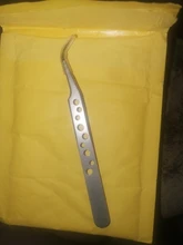 Pinzas electrónicas industriales antiestáticas ESD, Punta rectas y curvadas, pinzas de acero inoxidable de precisión, herramienta manual de reparación para teléfono SMD