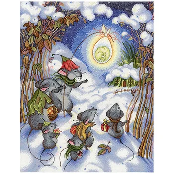 

Нв-644 set for embroidery MP studio 'in the eve of Christmas '30*25 cm