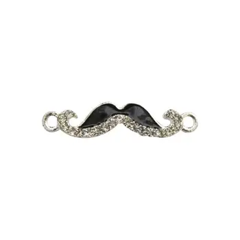 

Spacer for bracelet mustache, 6 pcs/pack (black)