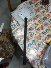 Pala pequeña de aluminio perforada para Pizza, herramienta antideslizante para Pizza, con mango de madera, 7, 8 y 9 pulgadas