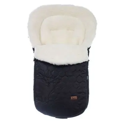 Конверт зимний меховой Nuovita Polare Bianco(Nero/Черный