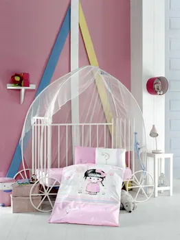 

Multi Color Soft 100% Cotton Baby Duvet Cover Set ARİEL PINK