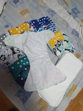 [Simfamily] 6 uds pañal + 6 uds insertar pañal de tela lavable cubierta de pañal ajustable reutilizable de tela pañales disponibles cubierta de pañal