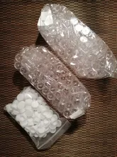 Contenedores de cuentas de Tubo Transparente de plástico, frasco de almacenamiento, exhibición de Joyas, 55x15mm F60, 50 ~ 100 Uds.