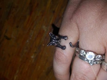 Anillos de gato Kinitial Vintage para mujer y hombre, Anillos de animales Punk, Anillos de gato, bisutería, 1 ud.