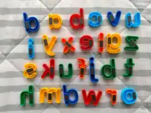 Pegatinas magnéticas digitales para niños, juguetes educativos para edades tempranas, letras magnéticas, adhesivos letras en inglés, de plástico para nevera