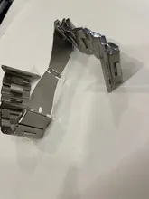 Correa de lujo para Apple watch, banda de 44mm y 40mm para iWatch de 38mm y 42mm, pulsera de reloj de acero inoxidable para Apple watch 5 6 se 3 4