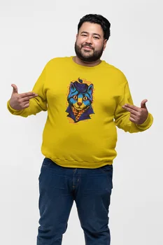 

Angemiel Wear Gentleman Cat Yellow Men 'S Sweatshirt
