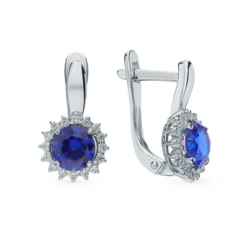 

Silver earrings with cubic zirconia sunlight sample 925