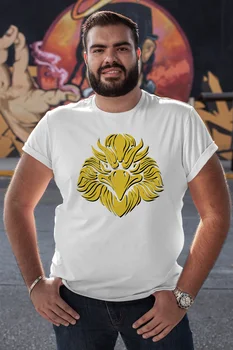 

Angemiel Wear Yellow Eagle White Men 'S Cotton Big Size T-Shirt