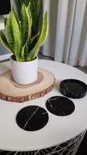Marble Coaster Cup-Mat Table-Pad-Holder Clean-Placemats Coffee Round Drink 6PCS To Easy