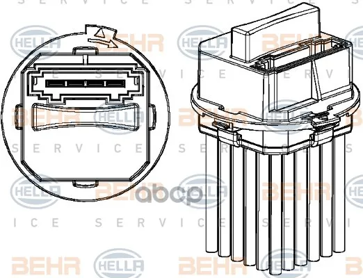 Резистор Вентилятора Охаждения Mercedes-Benz Sprinter/Vw Crafter 06- Hella 5hl351321321 HELLA арт. 5HL351321321