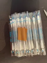 Productos de limpieza desechables, hisopo de algodón blanco, Alcohol limpio, botiquín de primeros auxilios médico original, 50 Uds.