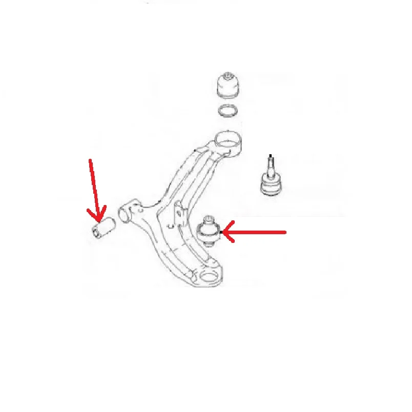 1 комплект передний нижний рычаг управления втулка для hyundai Getz 54584-1C200 54584-1C300