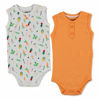 

ebebek HelloBaby Summer Baby Sweet Vegetables Sleeveless Athelete Top 2 pcs
