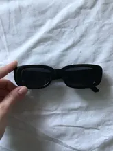 Gafas de sol de estilo Retro para hombre y mujer, anteojos de sol femeninos de estilo Retro para senderismo, elegantes y pequeños, rectangulares, con protección UV 2021, color negro, 400