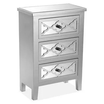 

Chest of drawers Silke MDF Wood (25 x 69 x 48 cm) Silver