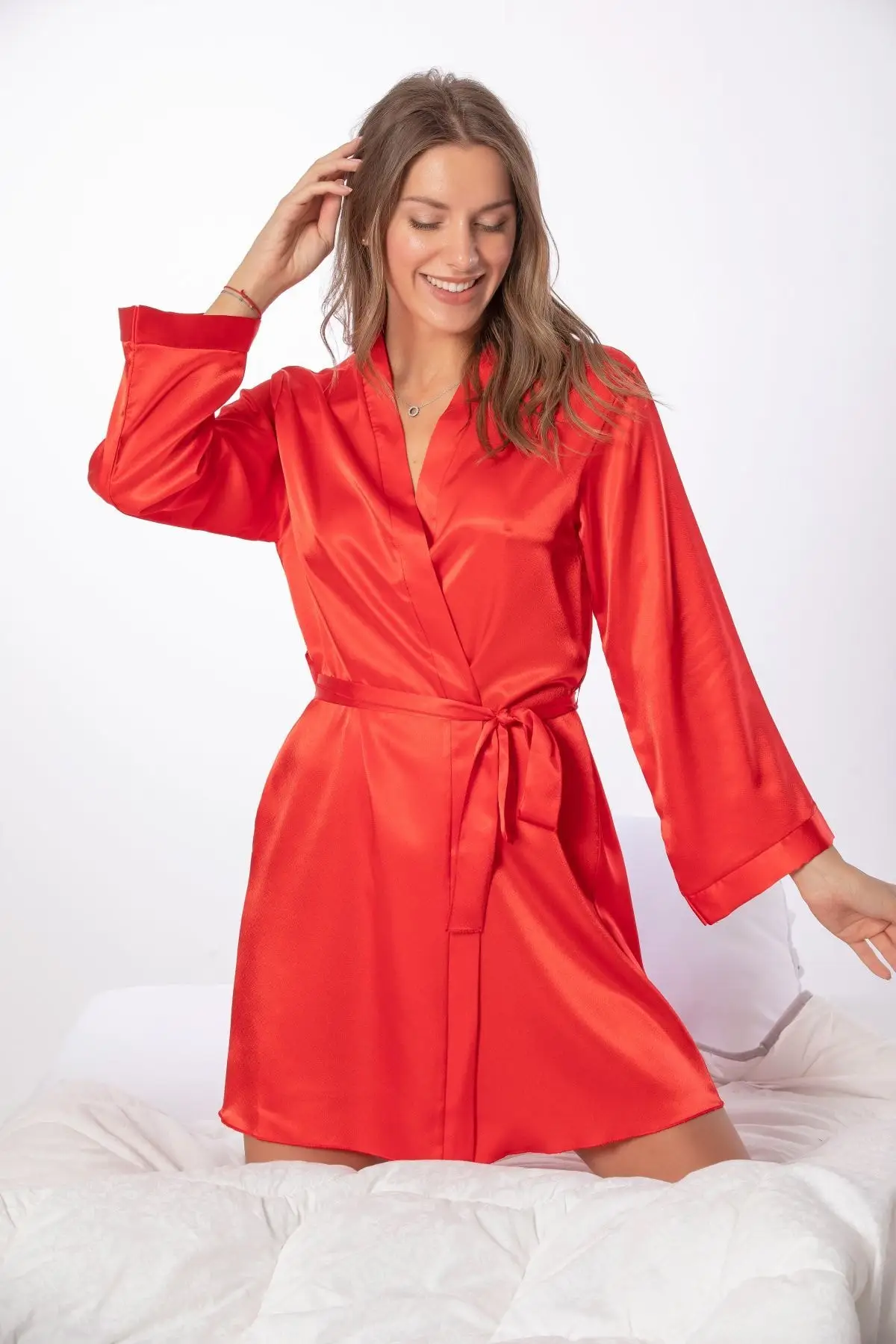 Black Pearl Women 'S Satin Dressing Gown