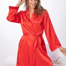 Black Pearl Women 'S Satin Dressing Gown