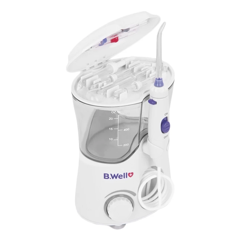 Ирригатор B.Well WI-922 (Емкость 600 мл, 1850 движ/мин, 7 насадок, 10 режимов работы)