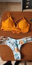 Conjunto de Bikini con estampado de flores para mujer, bañador Sexy de dos piezas, traje de baño con Push-Up, ropa de playa, ropa de playa 2021