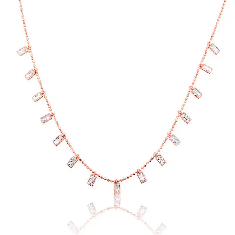 

Silver White Cubic Zirconia Women Necklace