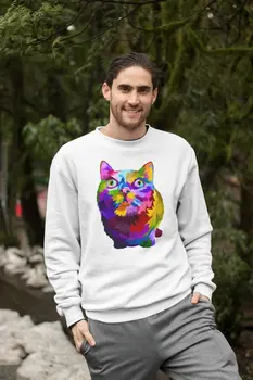 

Angemiel Wear Curious Cat Men 'S Sweatshirt