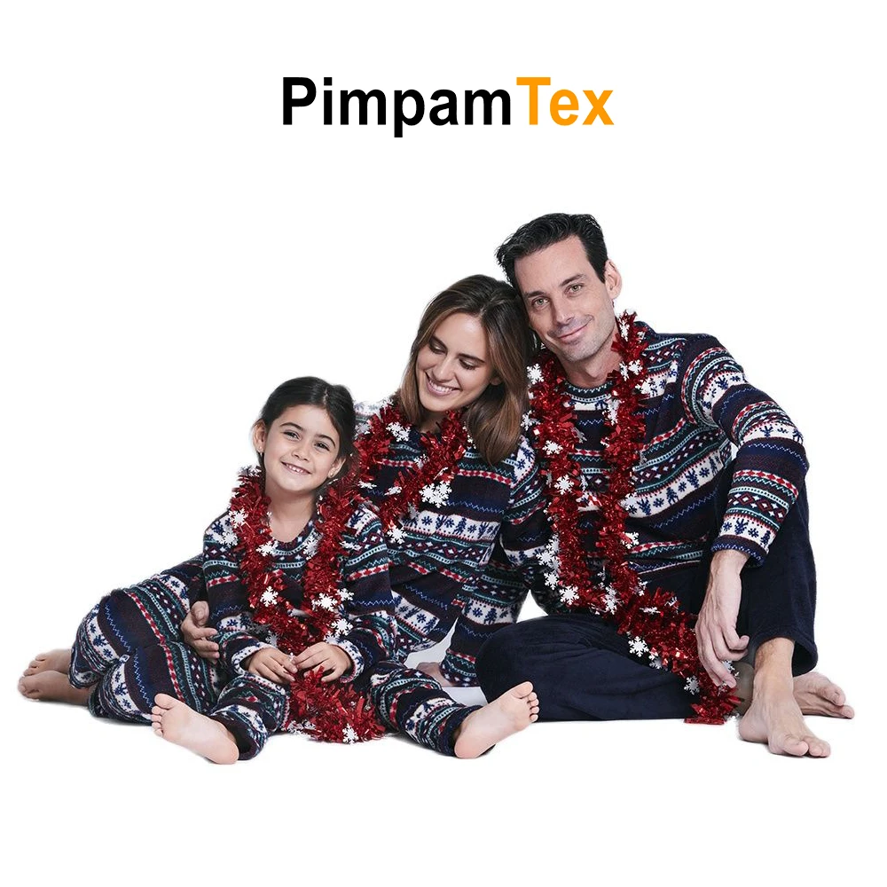 PimpamTex - Women's Autumn Winter Coral Long Sleeved Pyjama Set, Warm Winter Coral Printed Pyjama Set with Soft Touch, Wide Vari