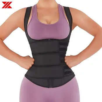 

HEXIN Women Waist Trainer Push Up Vest Tummy Belly Girdle Body Shaper Waist Three Belts cincher Body Shapers Fitness Size XS-6XL