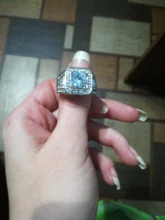 FDLK suntuoso de los hombres de aleación de Zinc de anillo de 2,0 quilates Natural cristal CZ blanco anillo venda de boda de los hombres joyería de fiesta