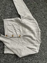 Knit Cardigan Short Sweter Women Jacket High-Waist Solid-Color Winter New Small Autumn