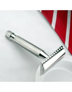 

Windsor SSH1 Polished Stainless Safety Razor Above The Tie