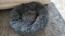 Peluche de Mascota para cama de invierno, cojín para cachorro, esterilla portátil, larga, supersuave, para perros, perrera, redondo, cálido