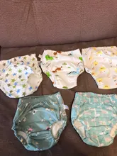 Pañales de 6 capas de entrepierna para bebé, pantalones de entrenamiento reutilizables, pañal de tela lavable, braguitas de algodón a prueba de agua, ropa interior de baño