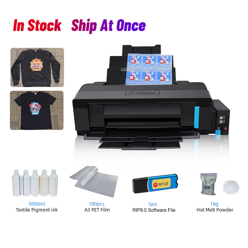 Para impresora Epson L1800, tamaño A3, juego de impresora DTF, película  PET, máquina de impresión de transferencia DTF para todo tipo de  telas|Impresoras| - AliExpress