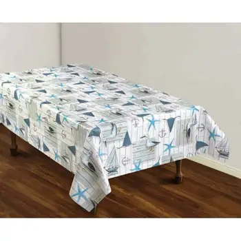

Marine Themed Pvc Lined Tablecloth Does Not Stain - Tablecloth pvc
