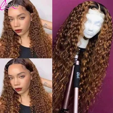 

Water Wave Lace Front Wig Human Hair Blonde Brazilian Closure Wig Wet and Wave Lace Frontal Wigs For Women Colored Human Hair