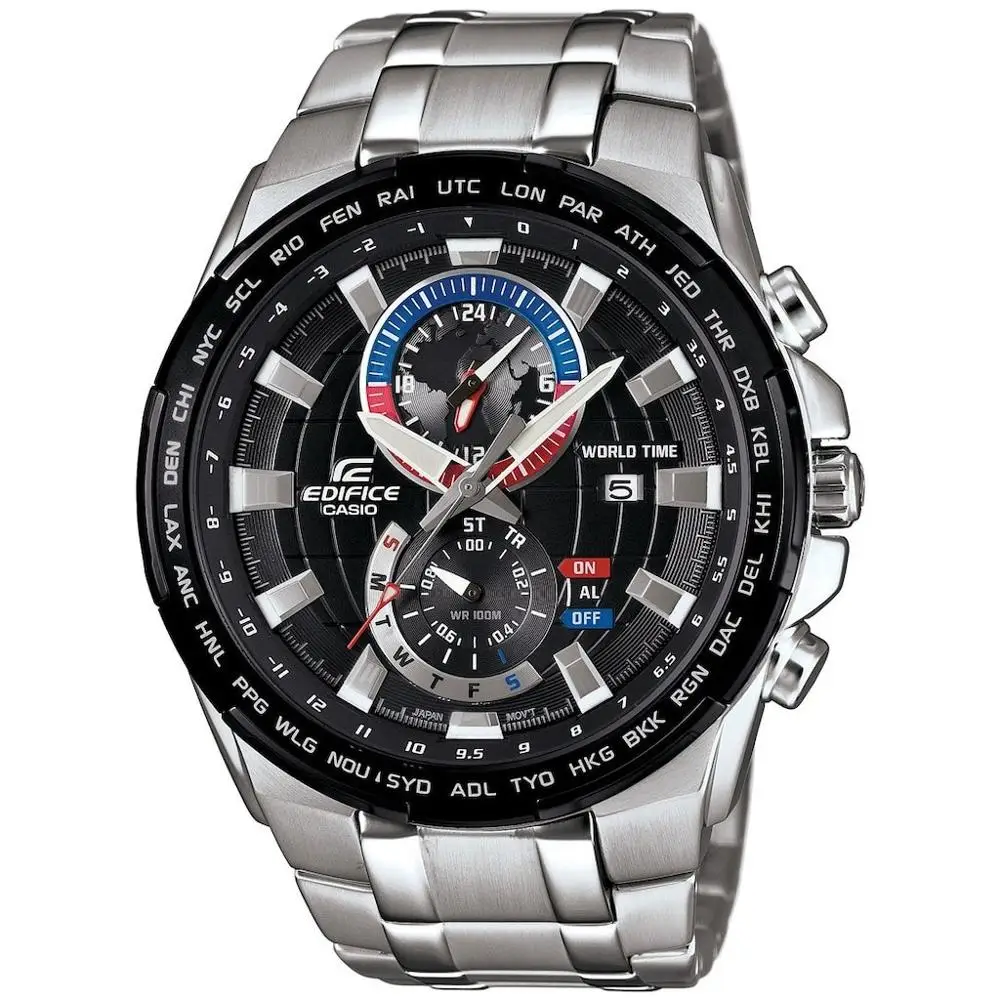 Casio Edifice EFR-550D-1AVUDF часы мужские брендовые Роскошные Кварцевые водонепроницаемые часы с хронографом спортивные военные часы relogio masculino - Цвет: As the picture