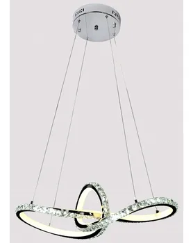 

Ceiling lamp. Pendant. Led light. CHROME METAL AND GLASS. CHROME COLOR AND CRYSTAL. Ref. 6517