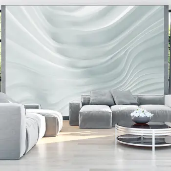 

Wall mural-Waving White - 150x105 cm