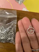 WYSIWYG 40 Uds 12x12mm Color de plata antiguo olas encantos colgante para fabricación de joyería DIY resultados de la joyería