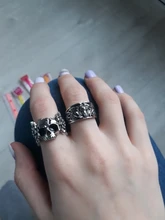 Anillo Vintage de plata fina con cola de zorro para hombre y mujer, Joyería de Halloween de fiesta Steampunk, regalos