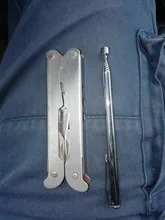 Mini portátil magnética imán pluma herramienta de capacidad para recoger tuerca perno extensible vara de recogida Stick