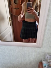 Plaid Skirt Pleated Harajuku School-Girl High-Waist Korean Plus-Size Women Zipper Sexy