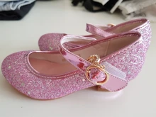 Zapatos de cuero para niña, zapatos de vestir de boda para niña, zapatos de baile de princesa Elsa con lazo, Sandalias planas informales para niña 2020
